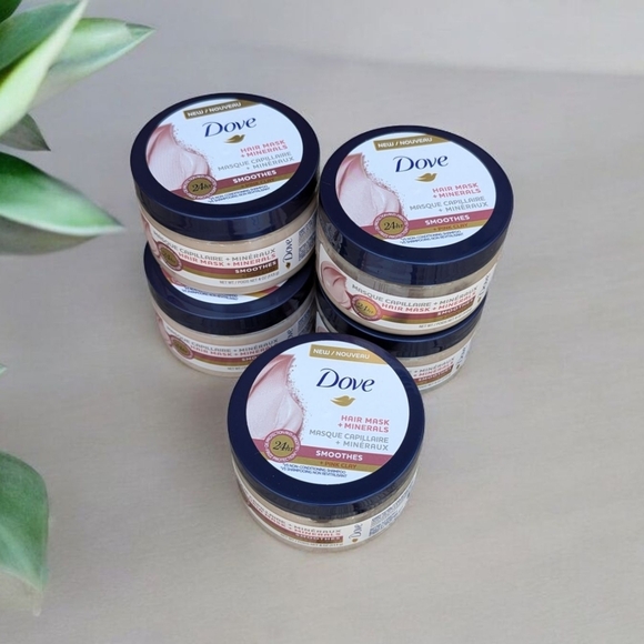 Dove Mineral Hair Mask Smoothes + Pink Clay (5 Jars) (New) - Picture 1 of 1